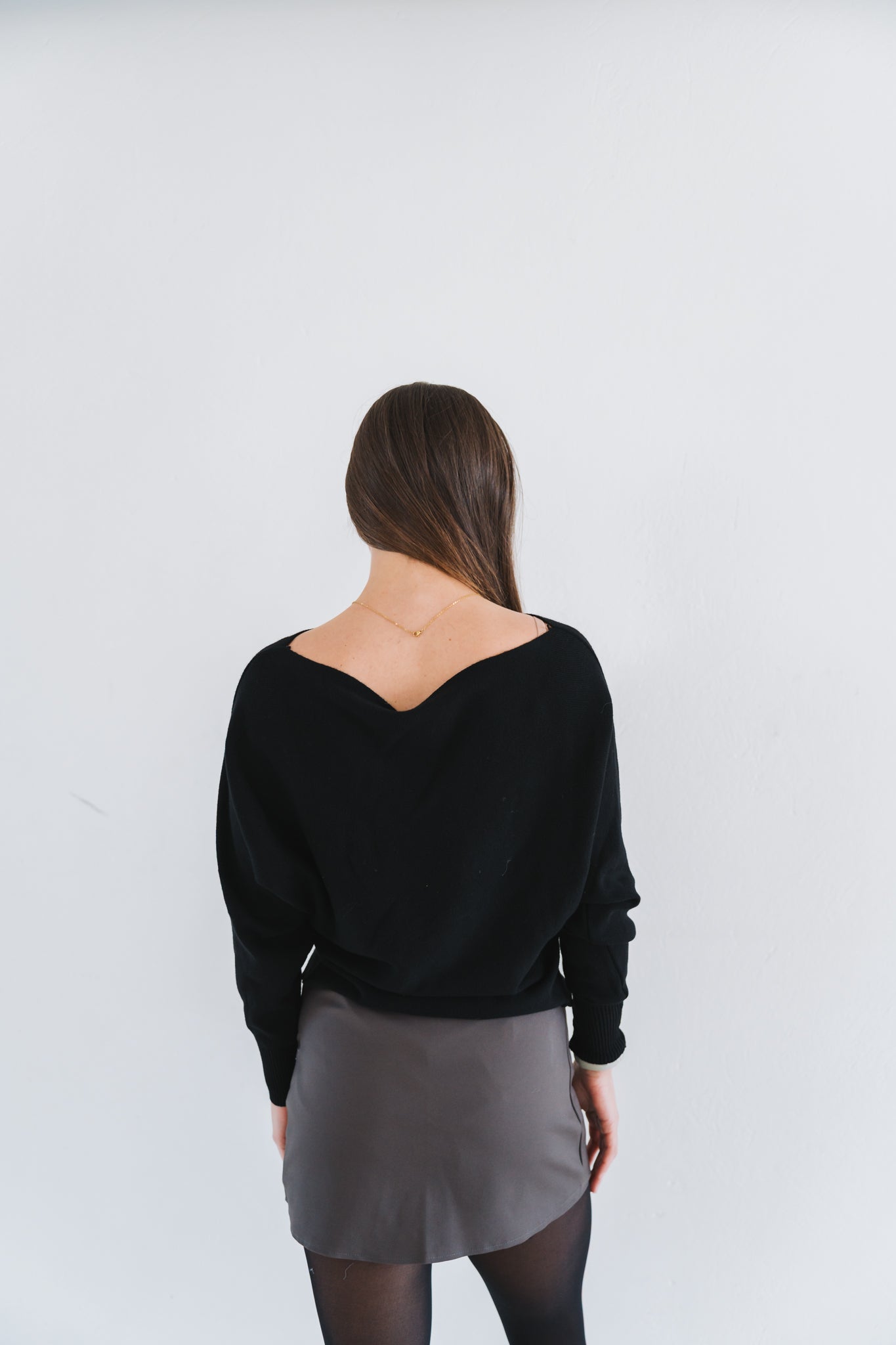 BoatNeck Knit Black | One Size / Fits 30-34