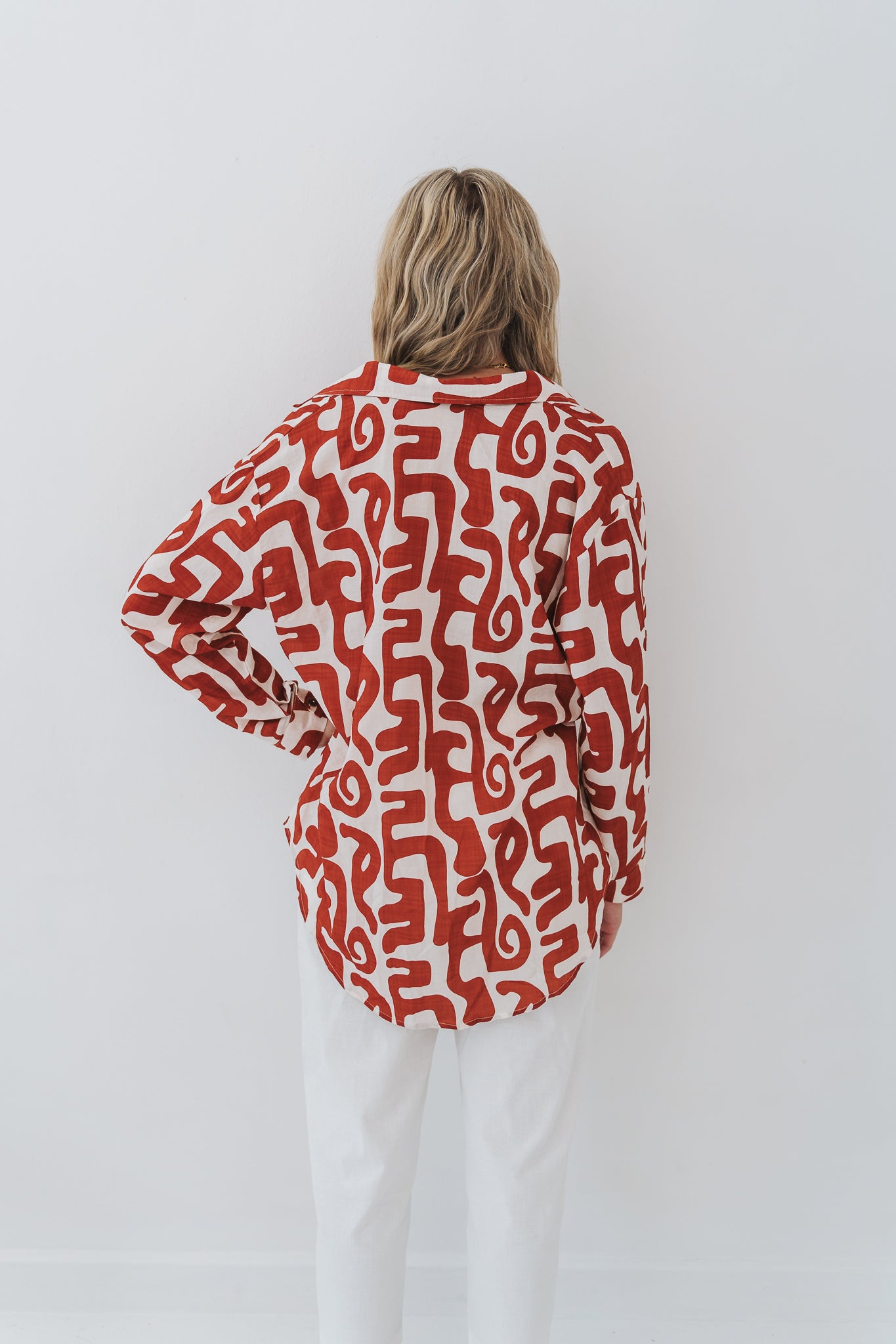 Viscose Blouse Rust Print