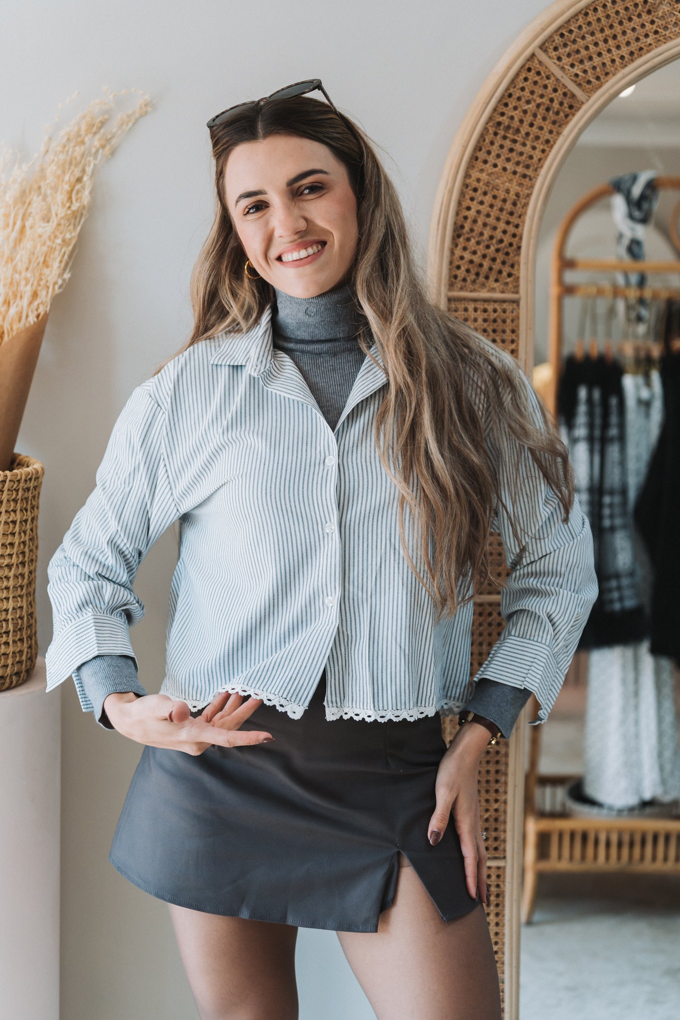 Britney Blouse Grey