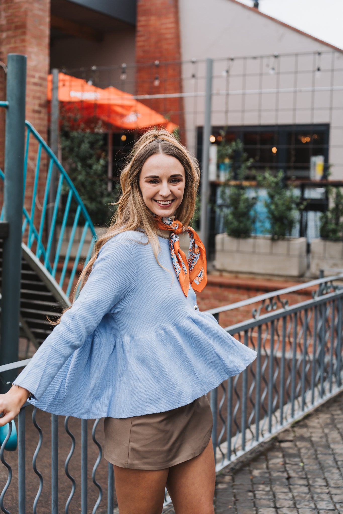 Frill Cardi Blue
