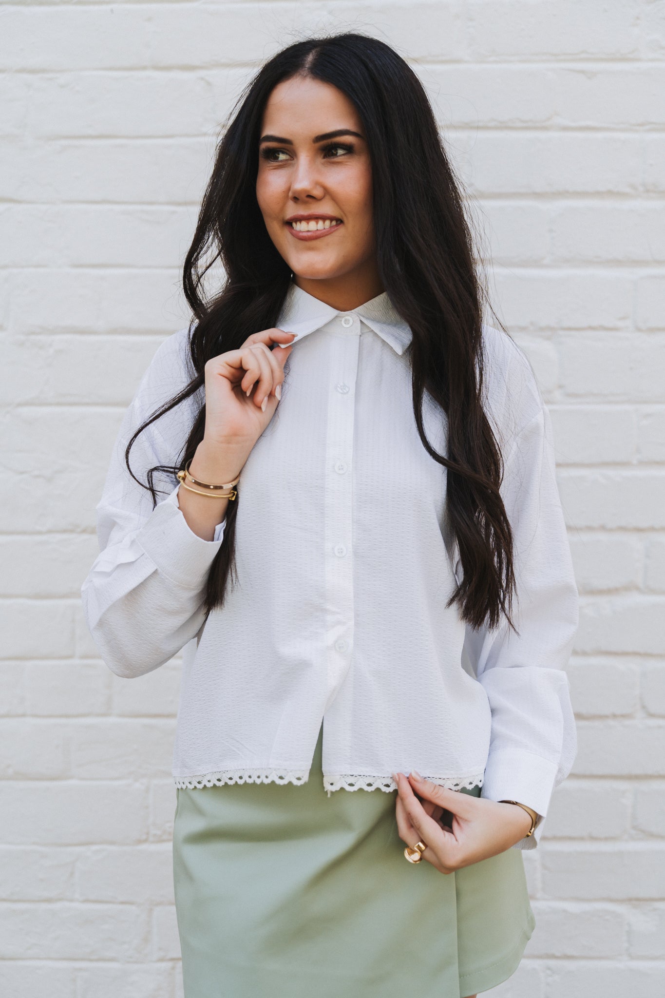Britney Blouse White | One Size / Fits 30-34