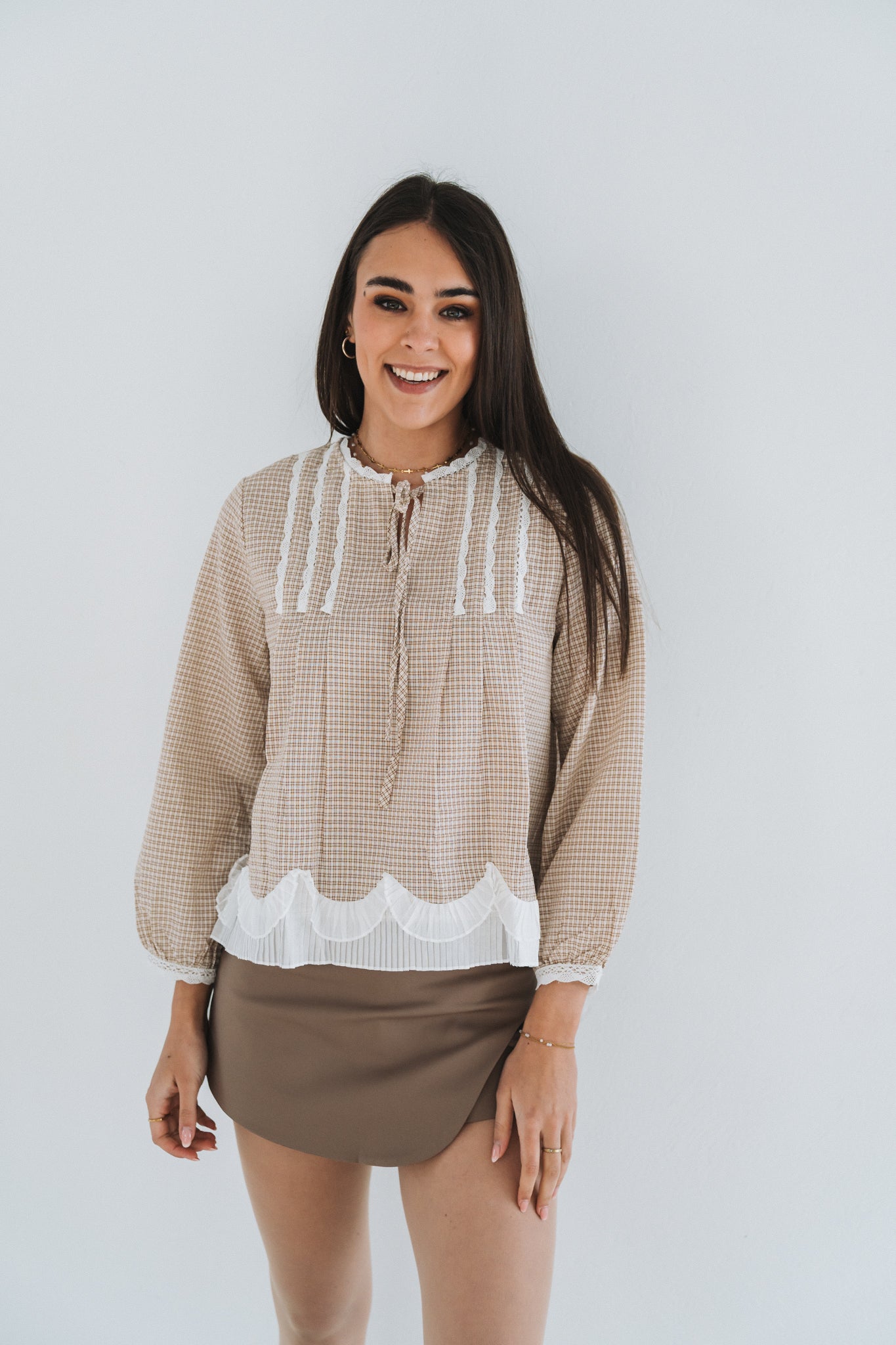 Mary Blouse Caramel | One Size / Fits 30-34