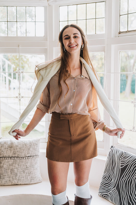 Santorini Blouse Rust
