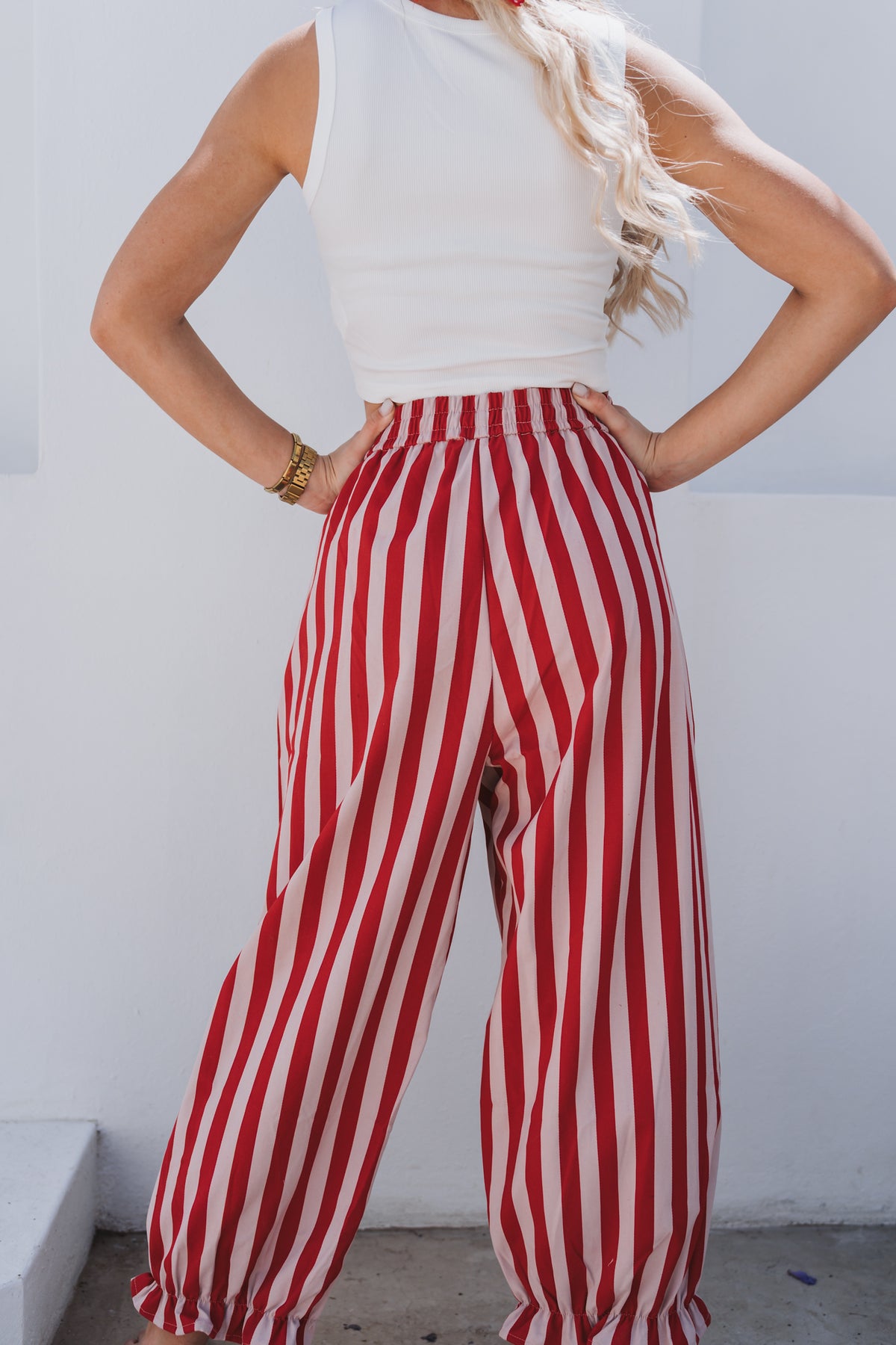 Stripey Sweats Red | One Size / Fits 32-38