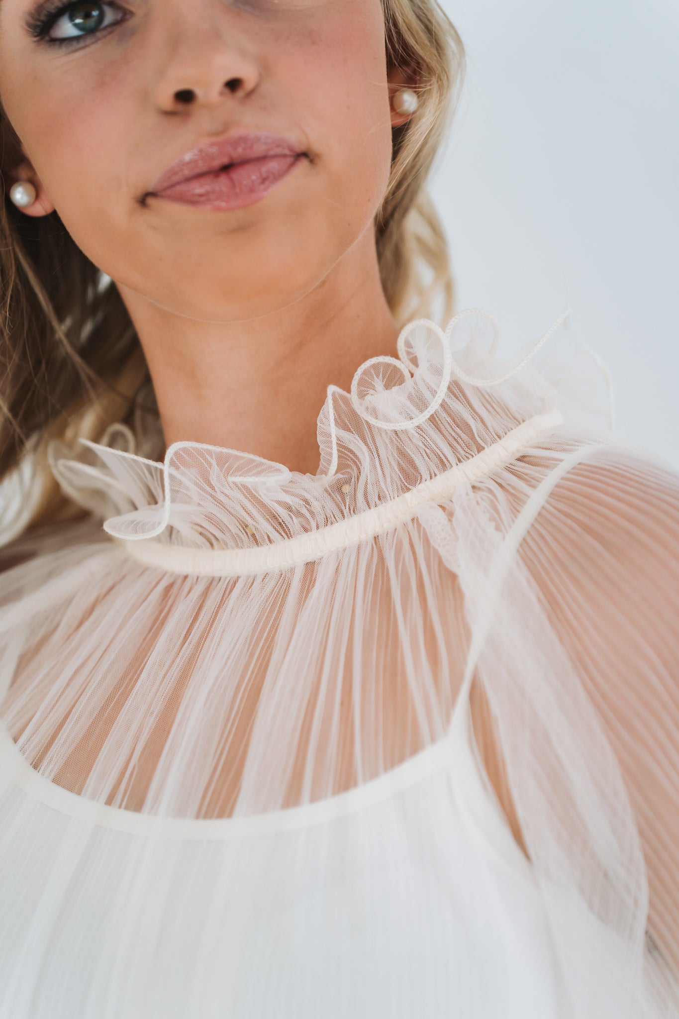 Sabrina Mesh Top Cream | One Size / Fits 30-34