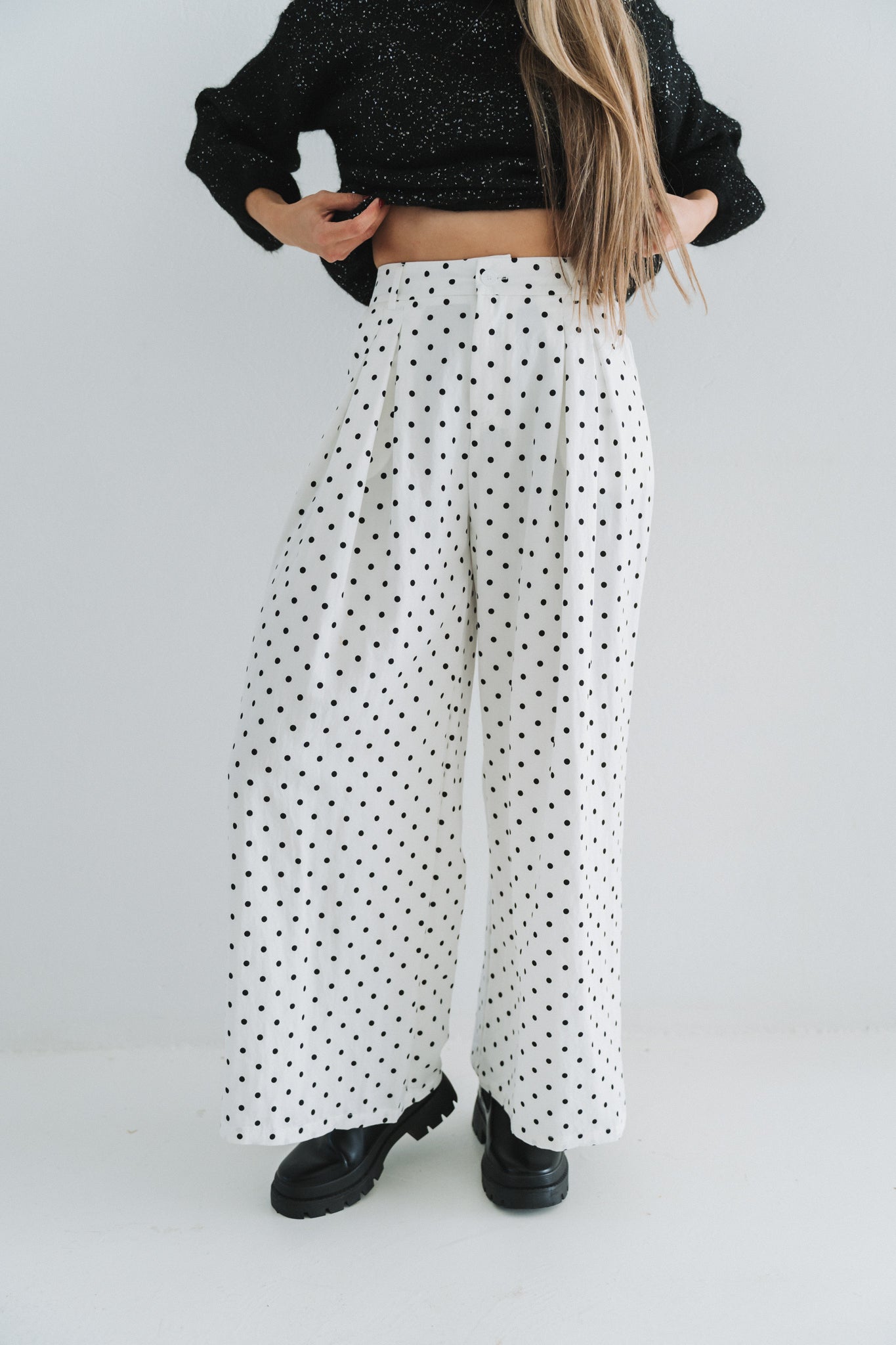 Polka Trouser White