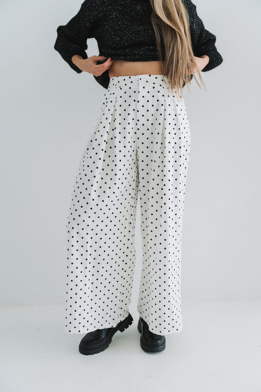 Polka Trouser White