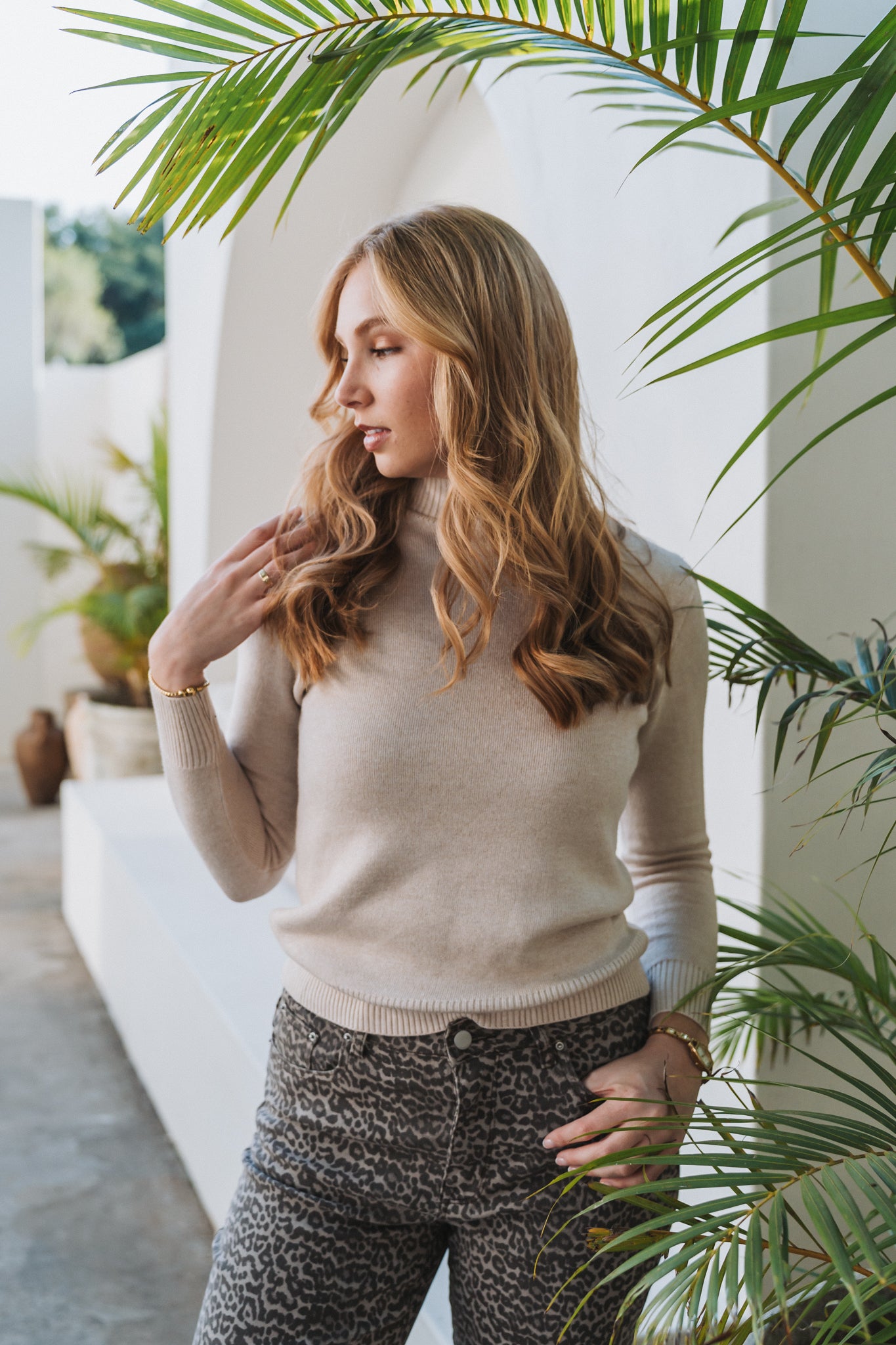 Winter Polo Knit Stone