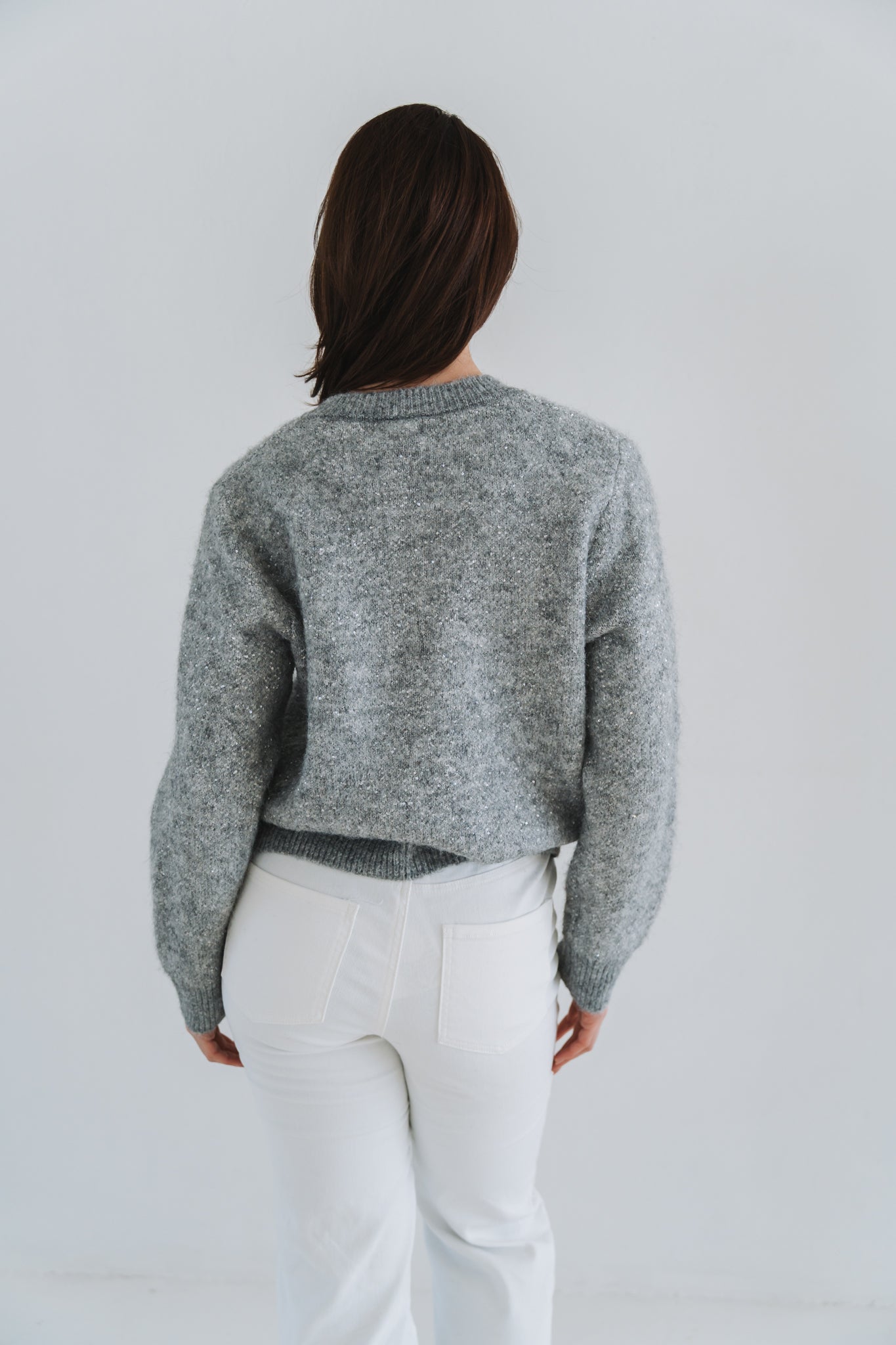 Glitsy Cardigan Grey | One Size / Fits 30-36