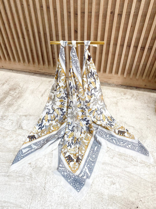 Silk Scarf Grey