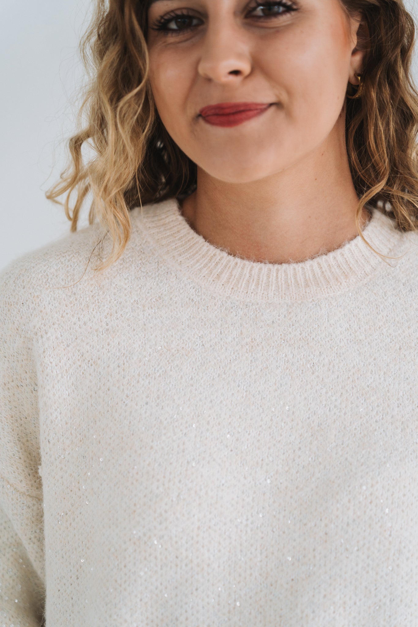 Glitsy Cream Knit | One Size / 30-34