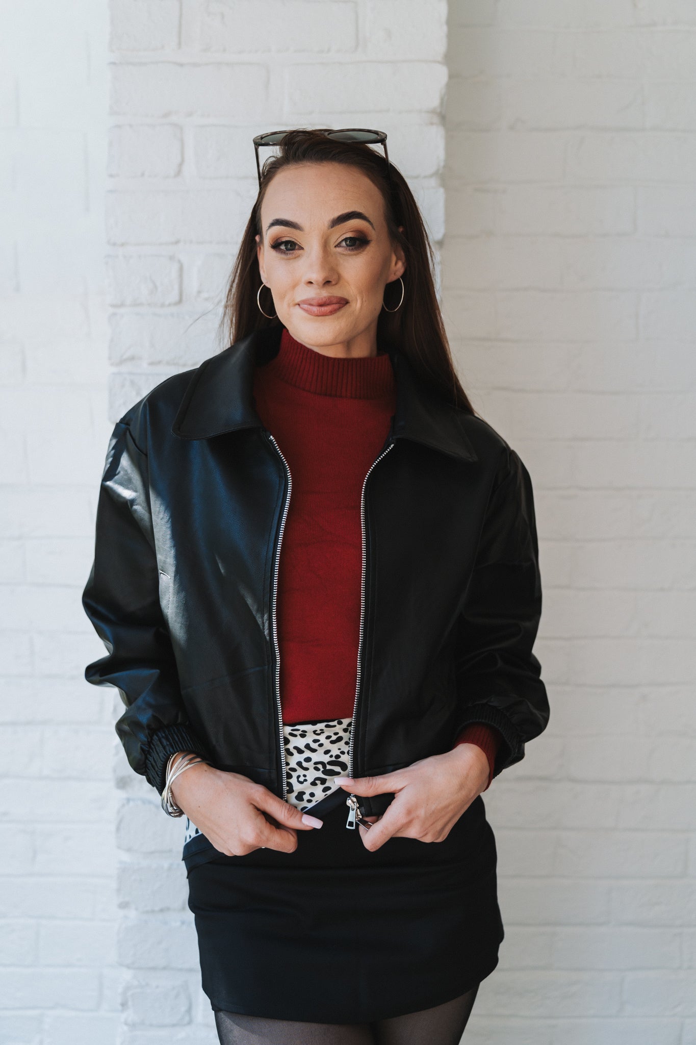 Pleather Jacket Black | One Size / 30-36