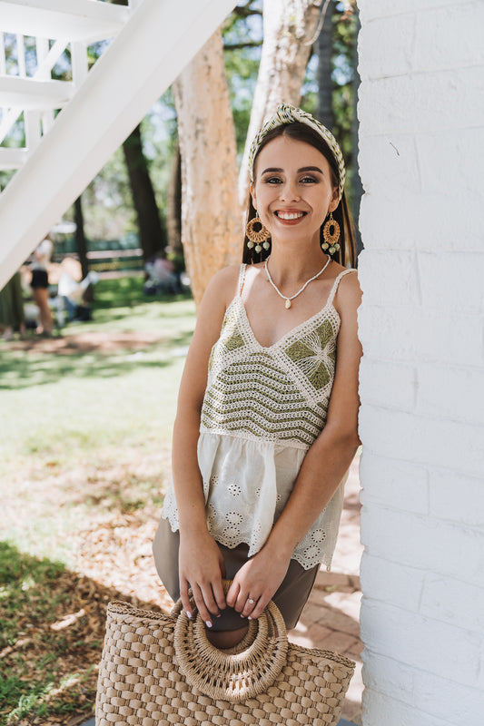 Boho Olive Top