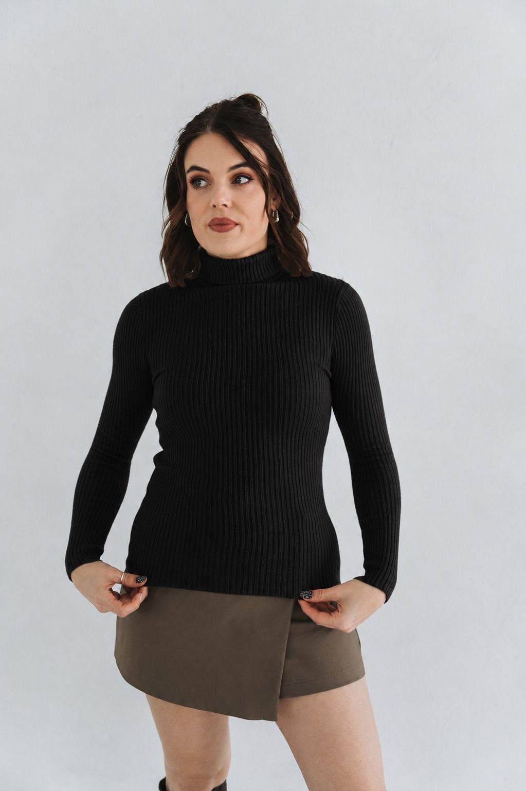 Ribbed Polo Black | One Size / 30-34