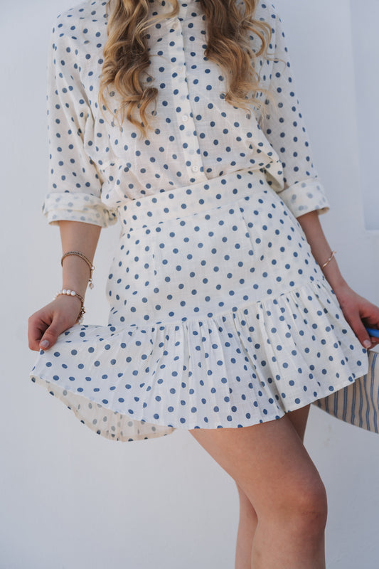 Polka Skirt Blue