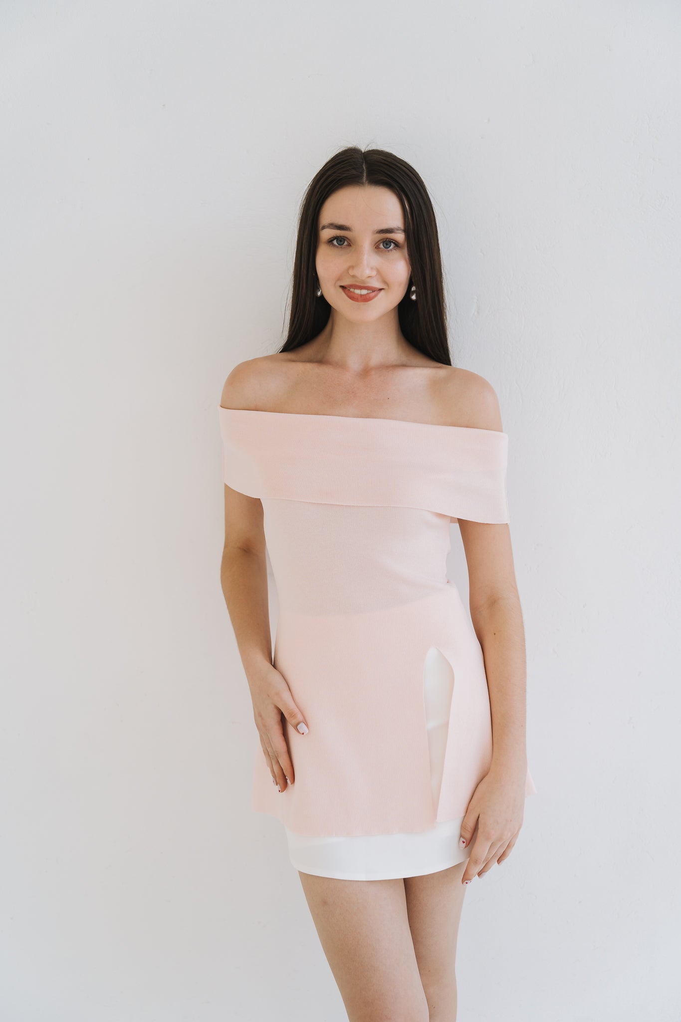 Pastel Off Shoulder Pink