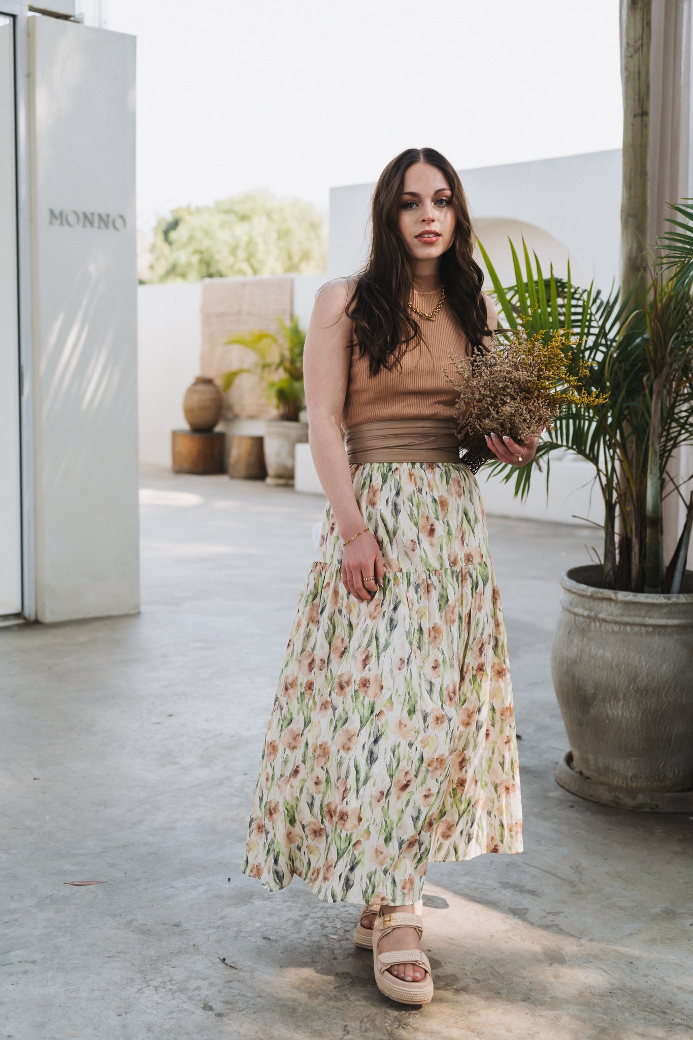 Bouquet Skirt Orange | One Size / Fits 30-36