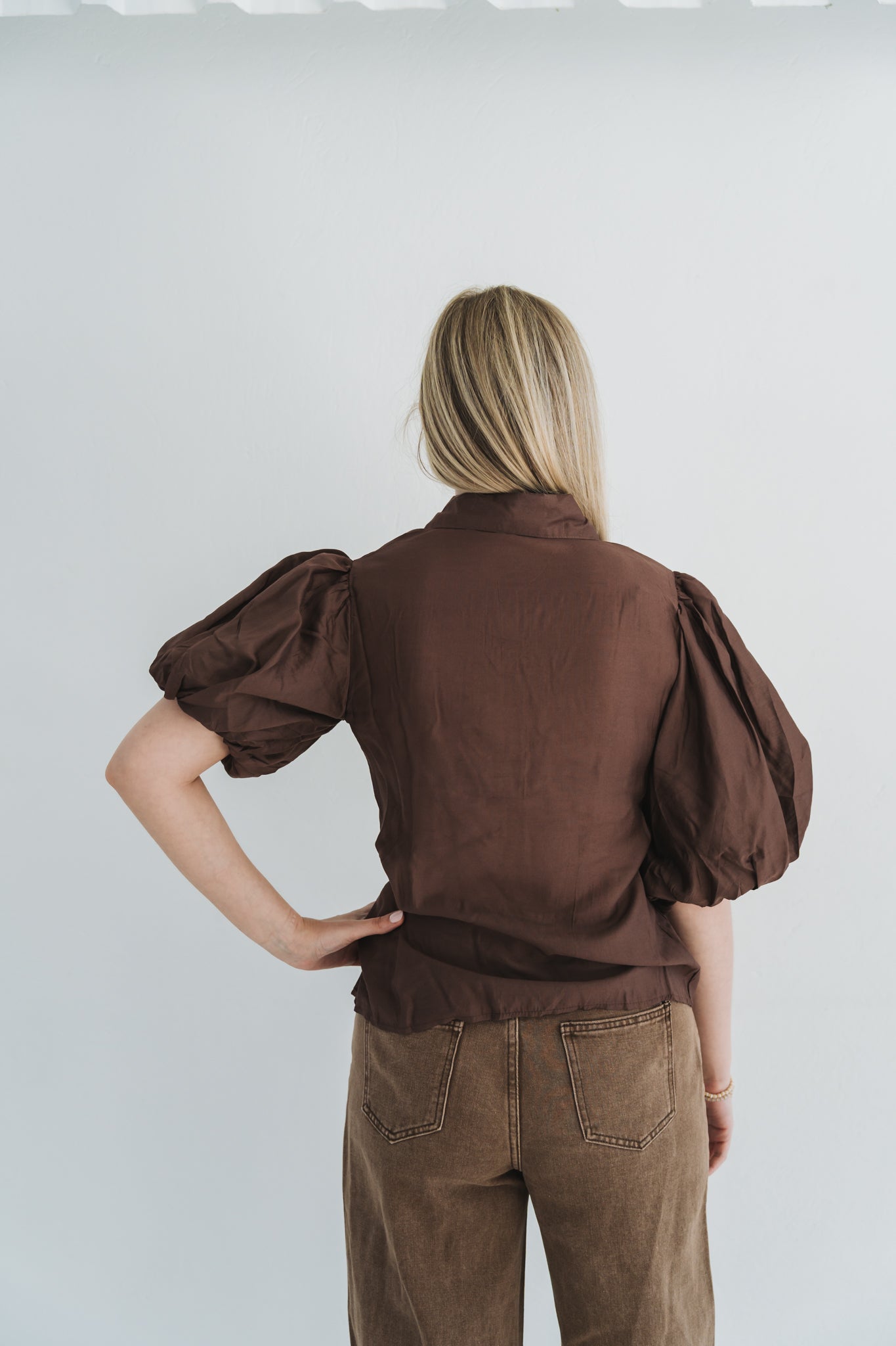 Puff Shoulder Brown