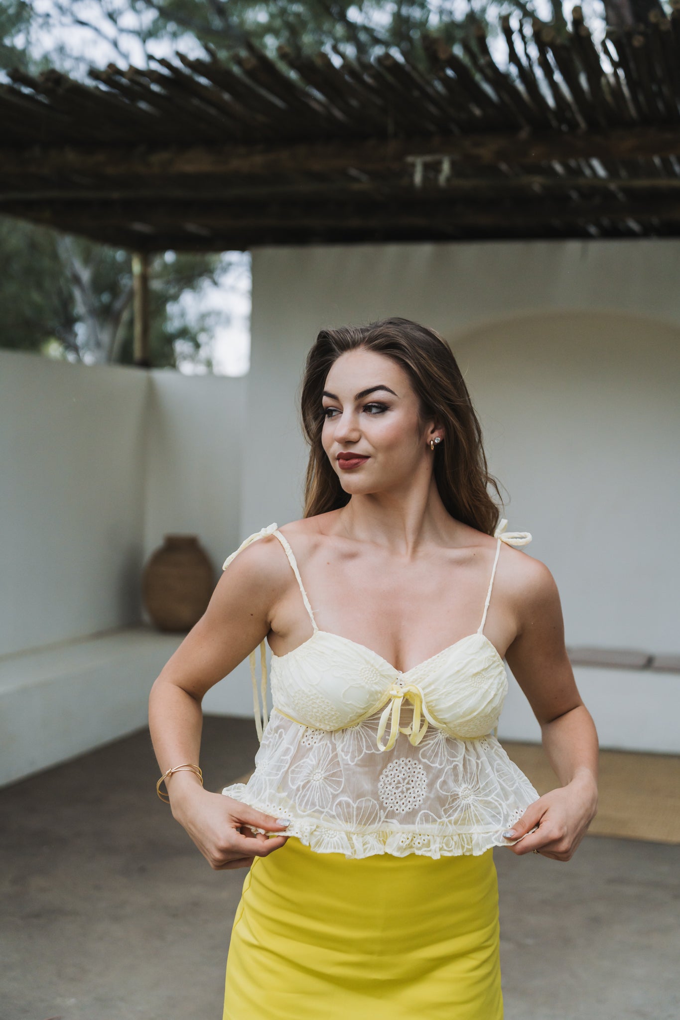 Yellow Lace Top
