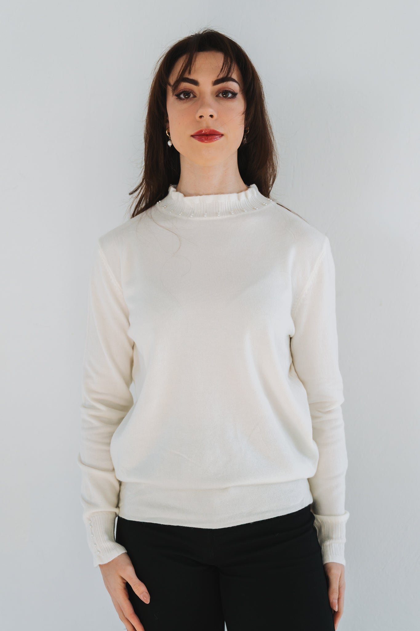 Dainty Neck Polo Cream | One Size / Fits 30-34