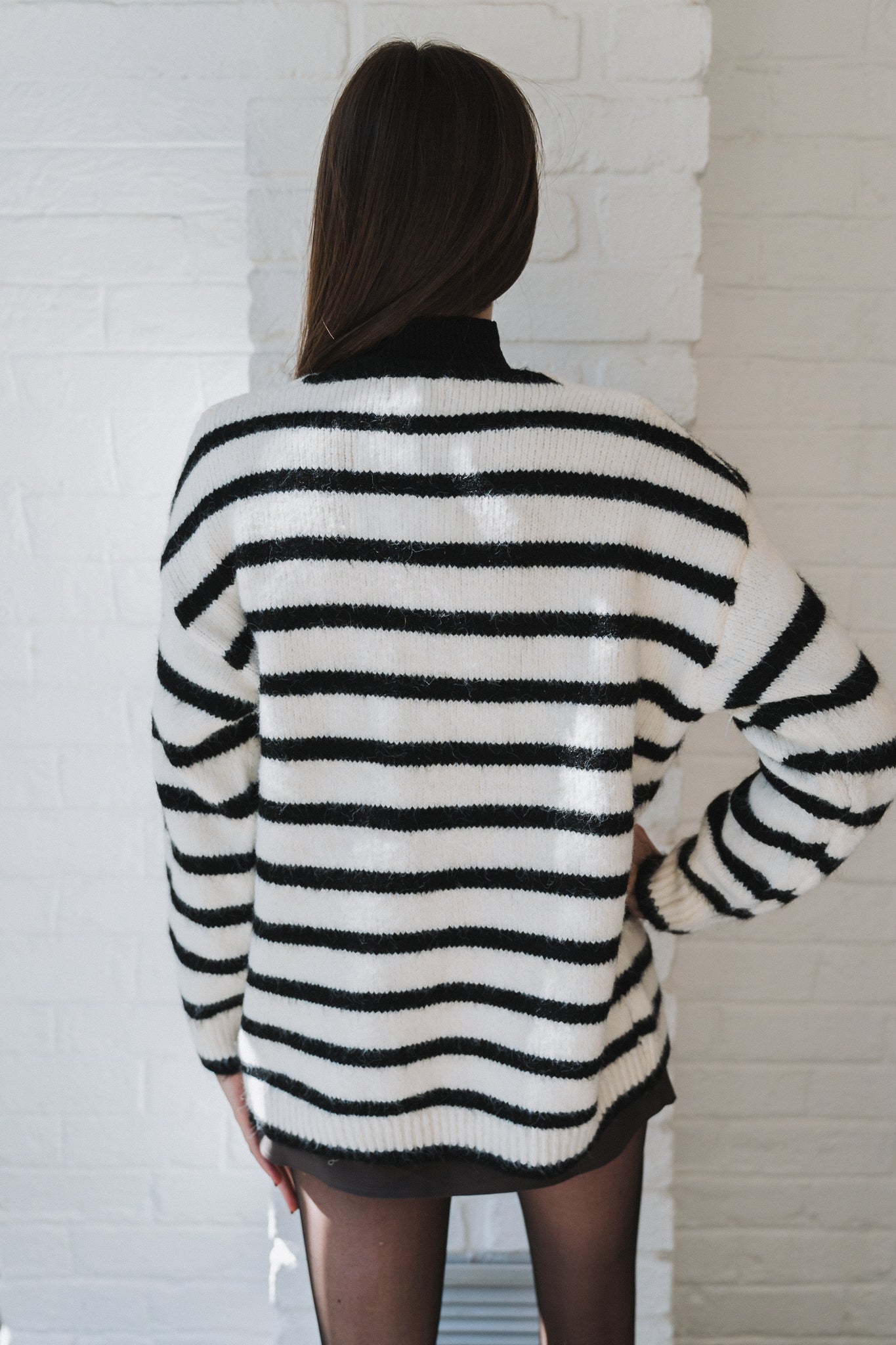 Stripe Sweater Black | One Size / 32-36