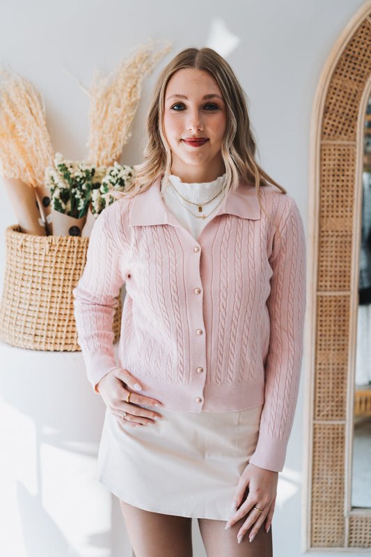 Cable Knit Pink