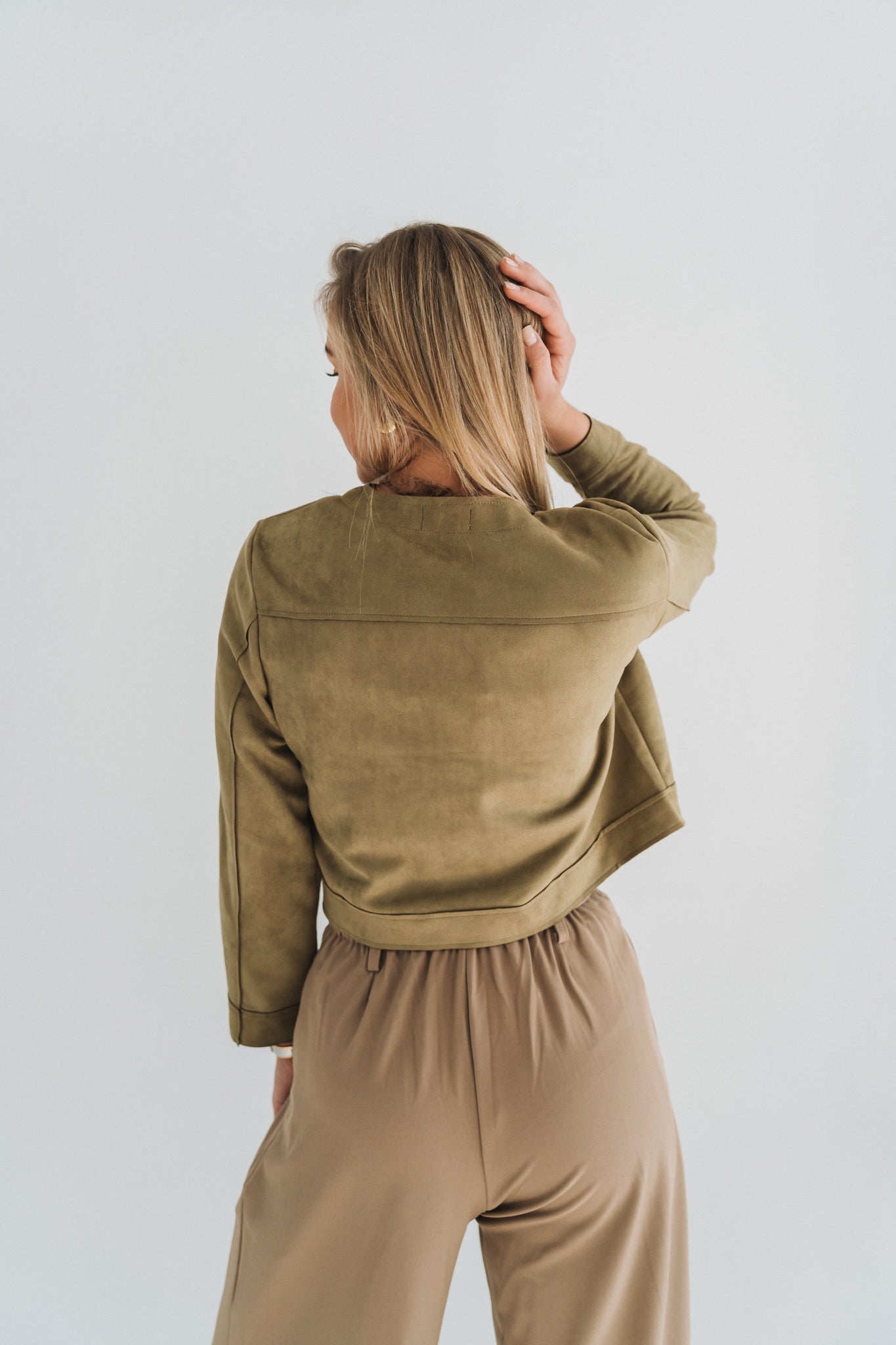 Velvet Jacket Olive | One Size / Fits 30-34
