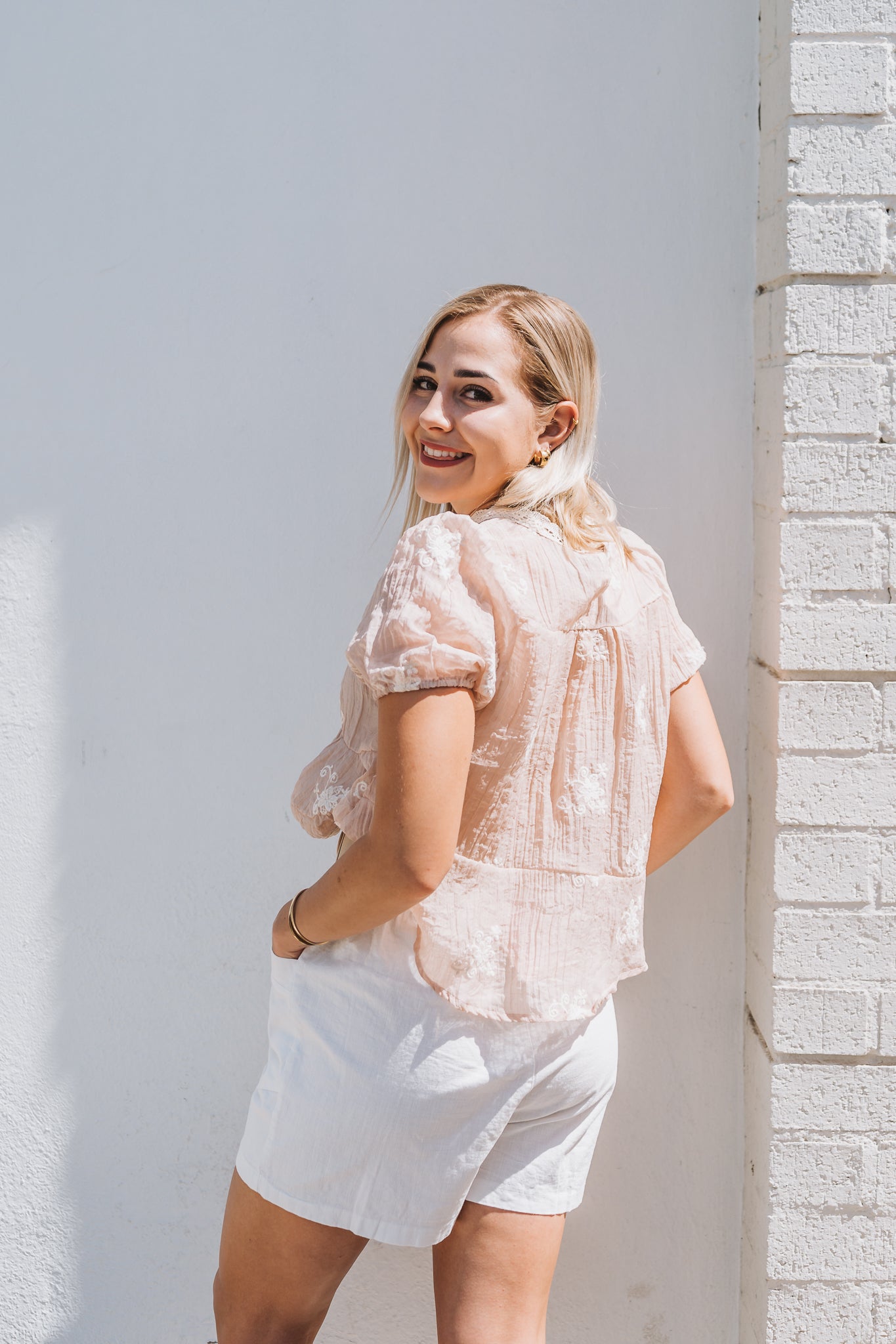 Flora Crochet Top Dusty Pink