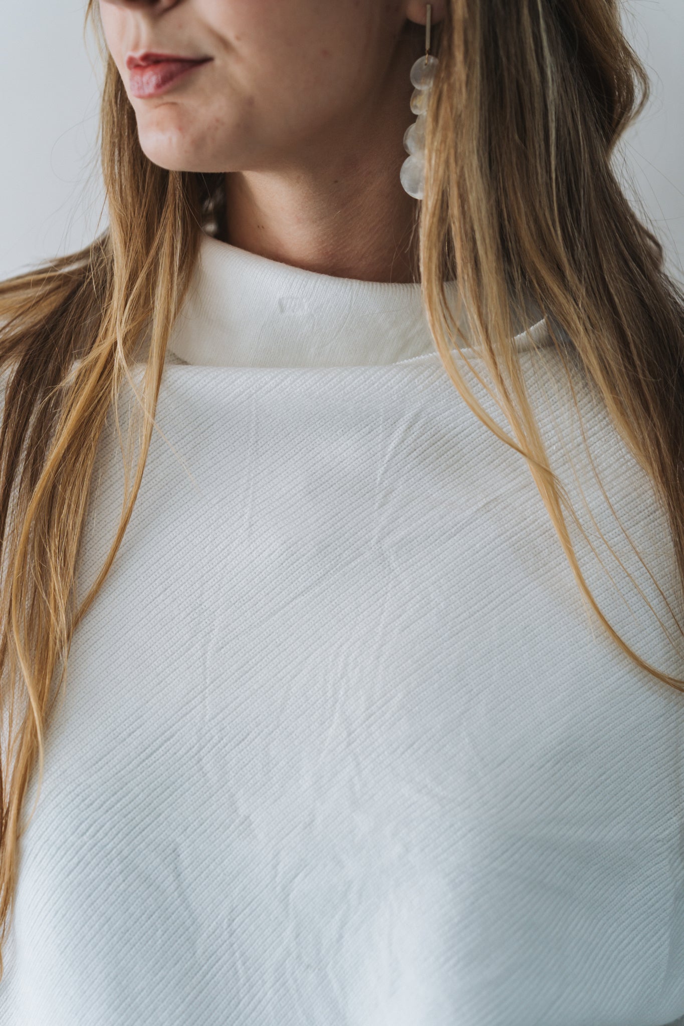 Poncho Knit White