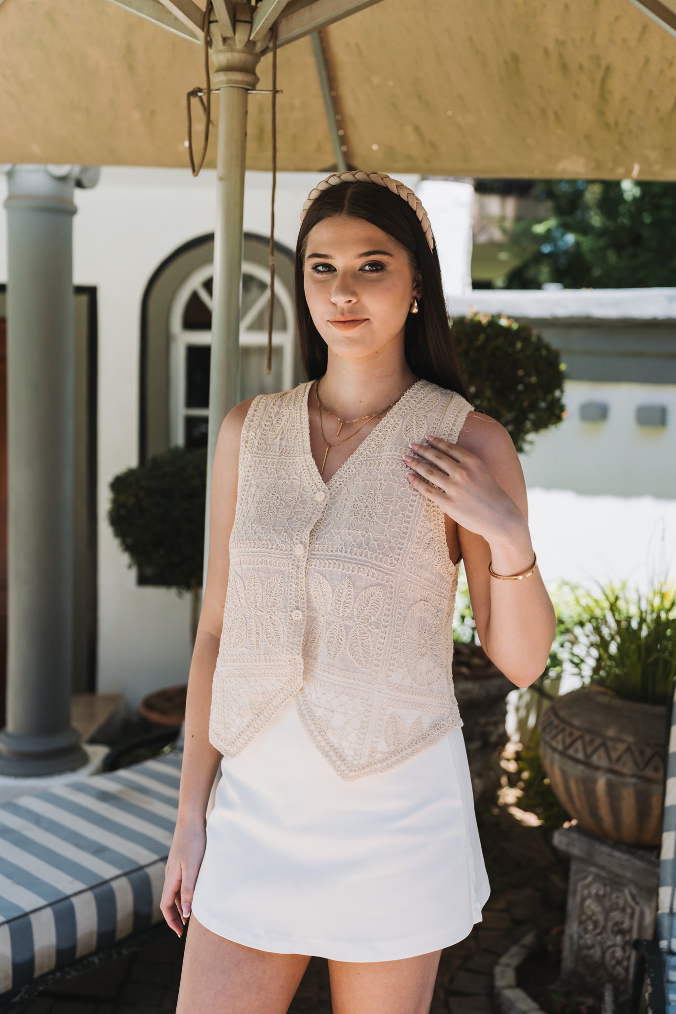 Bohemian Waistcoat Cream