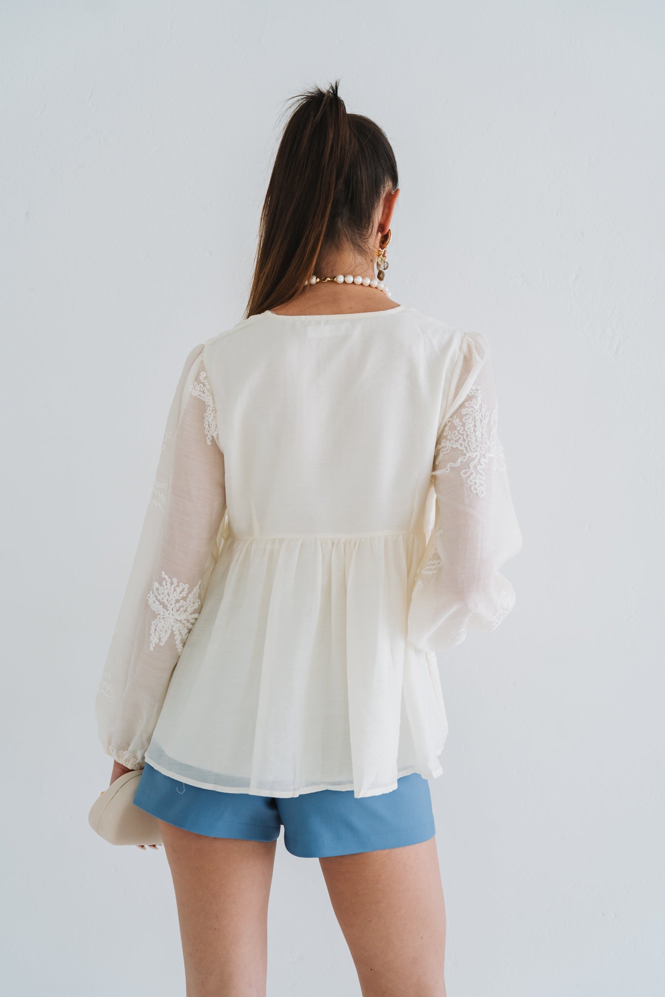 Fern Blouse Cream | One Size / Fits 30-34