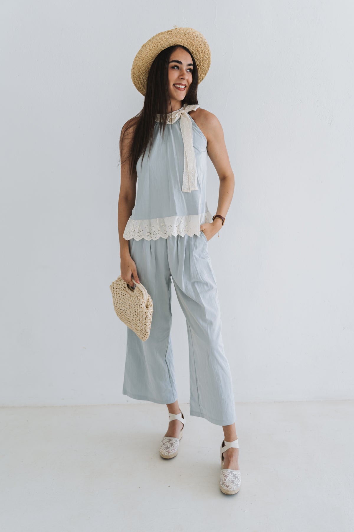Lacey Set Top Blue | One Size / Fits 30-34