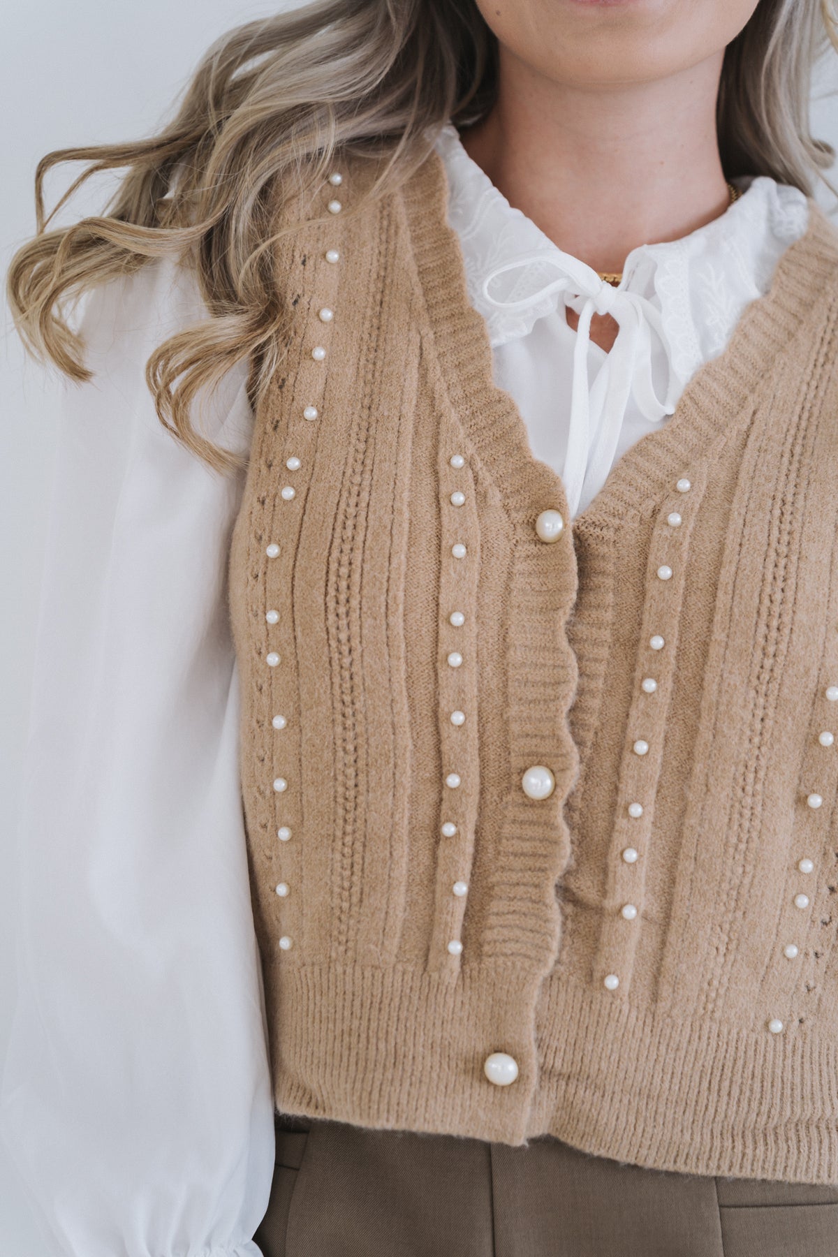 Pearl Waistcoat Khaki | One Size / Fits 30-34