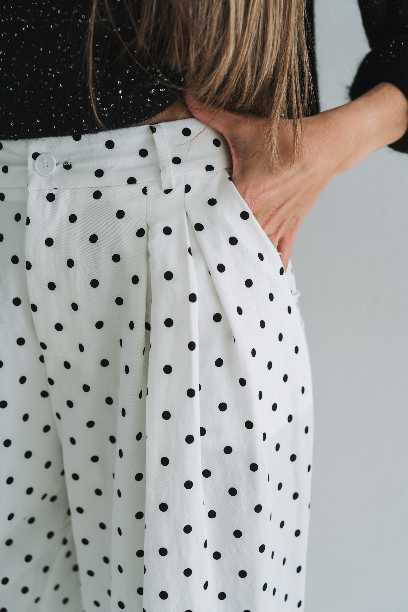 Polka Trouser White