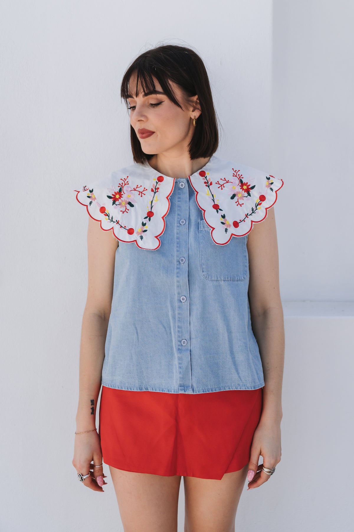 Embro Collar Top | One Size / Fits 30-34