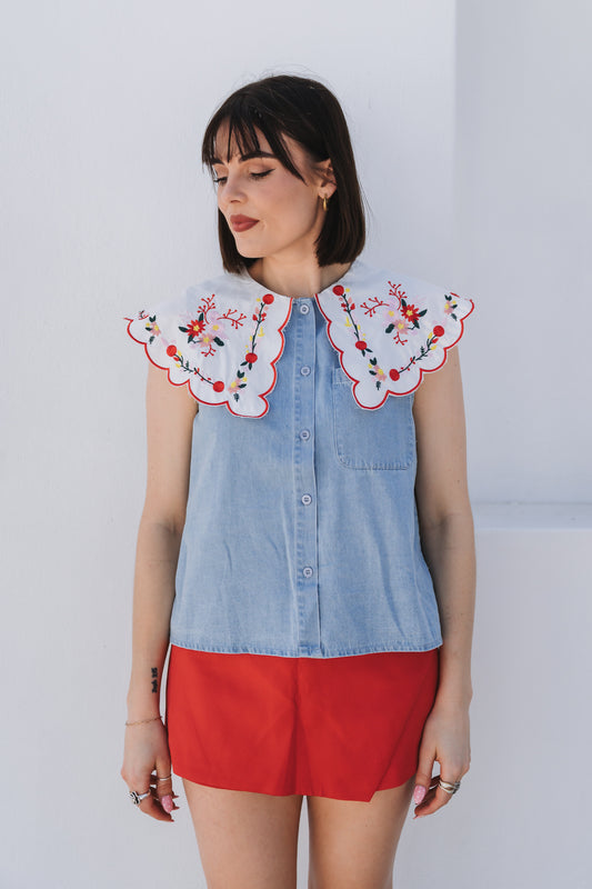 Embro Collar Top | One Size / Fits 30-34