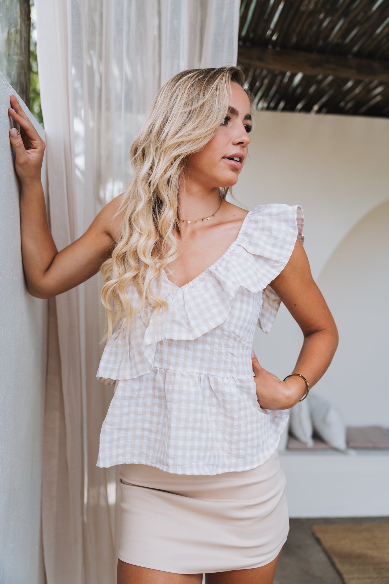 Picnic Frill Top Cream