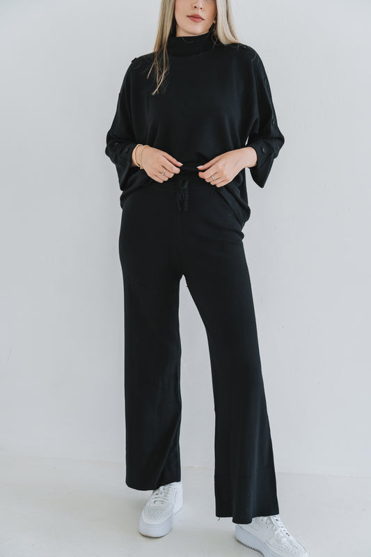 Button Set Trouser Black