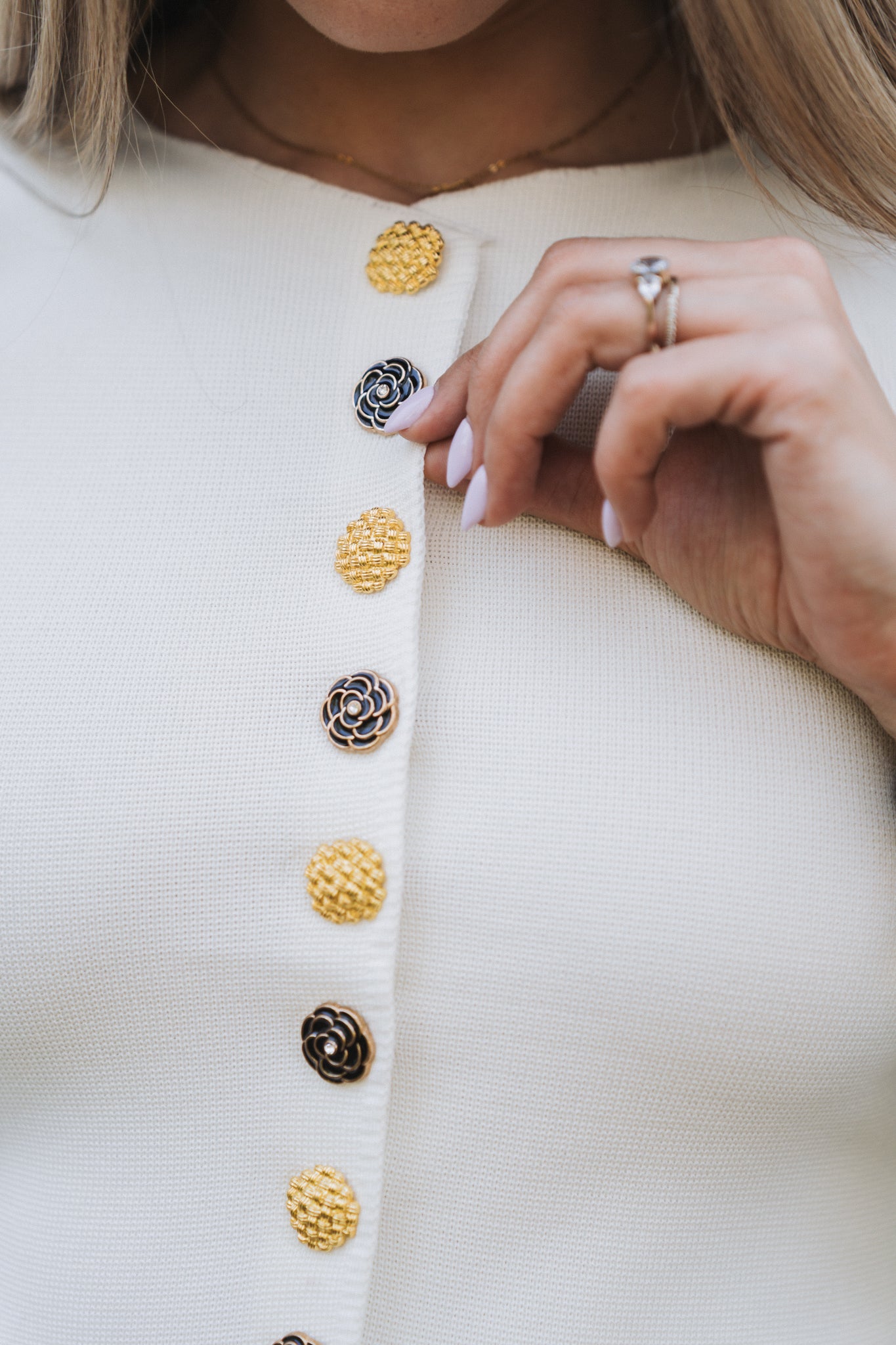 Abstract  Cardi Cream | One Size / Fits 30-32