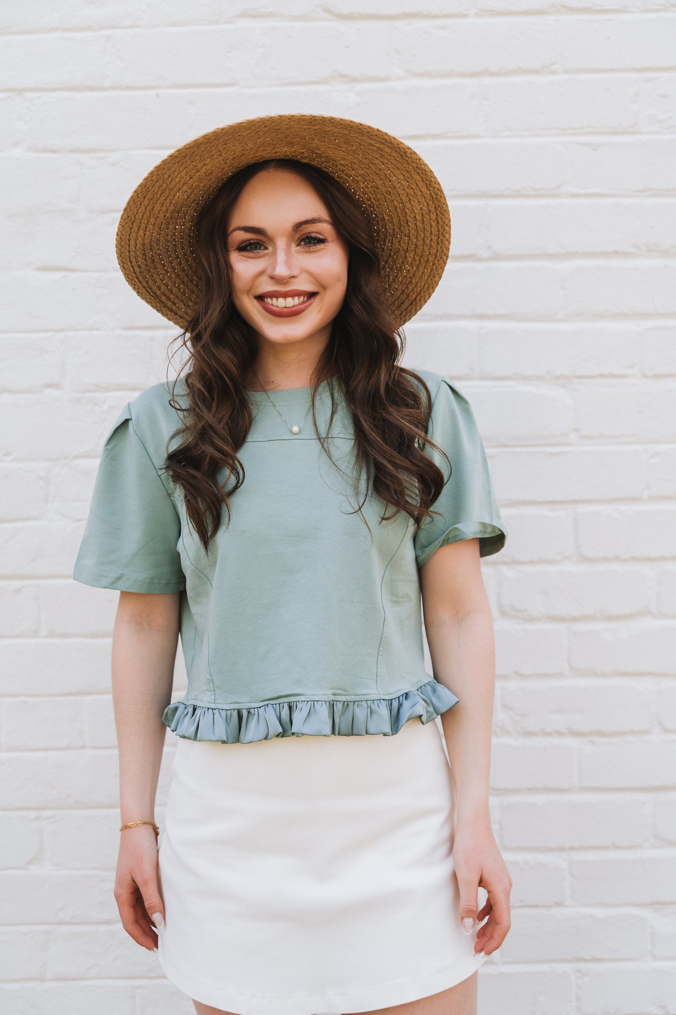 Frill Tee Teal