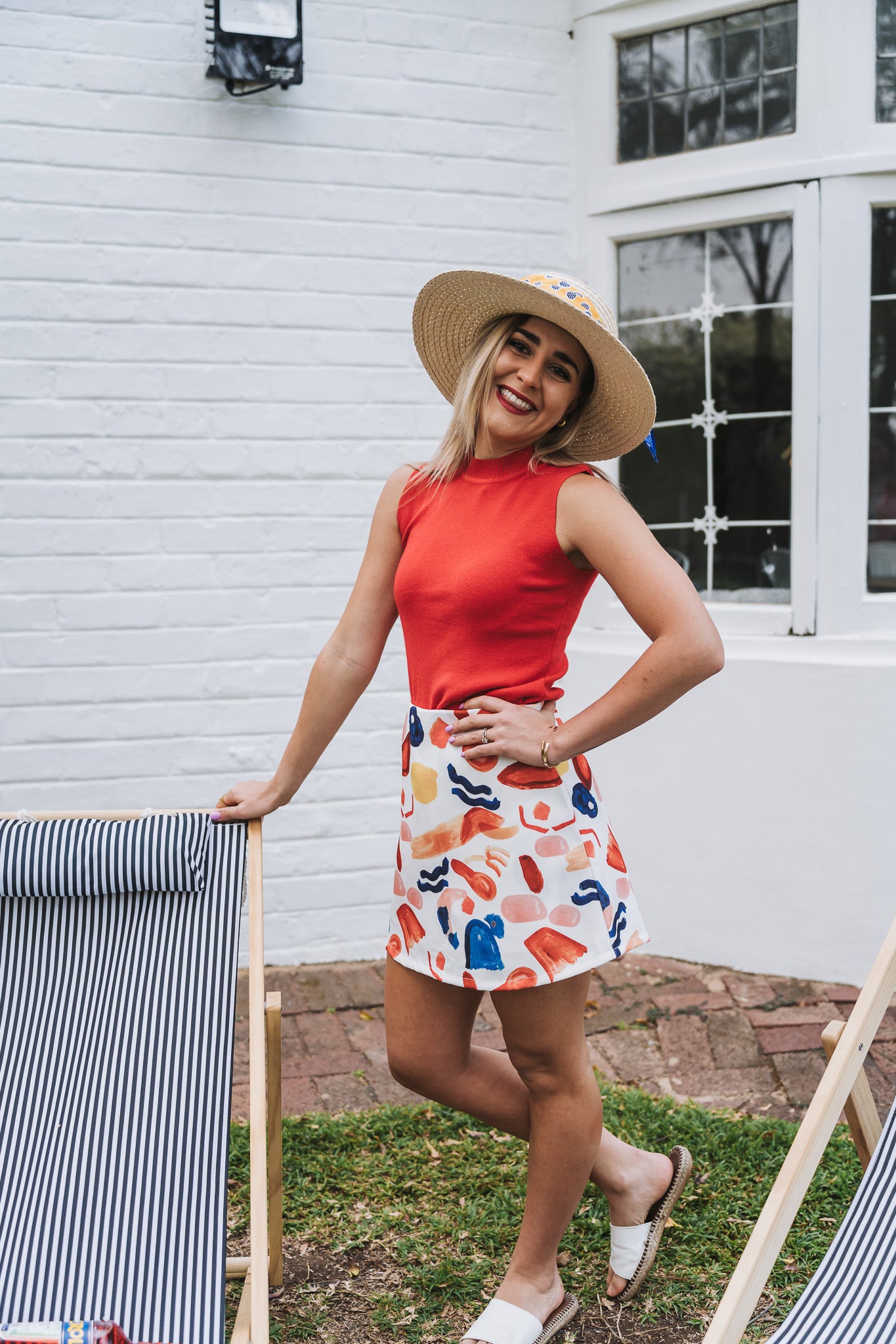 Abstract Print Skort