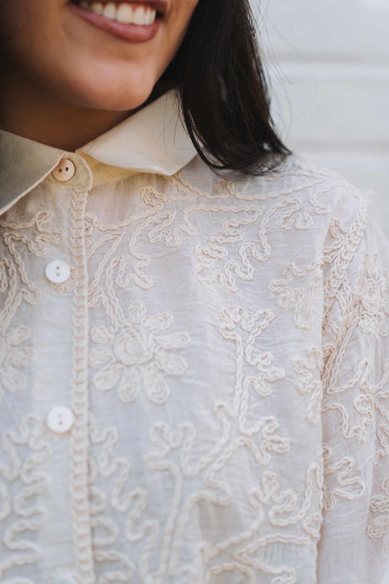 Ava Blouse Cream | One Size / Fits 32-36