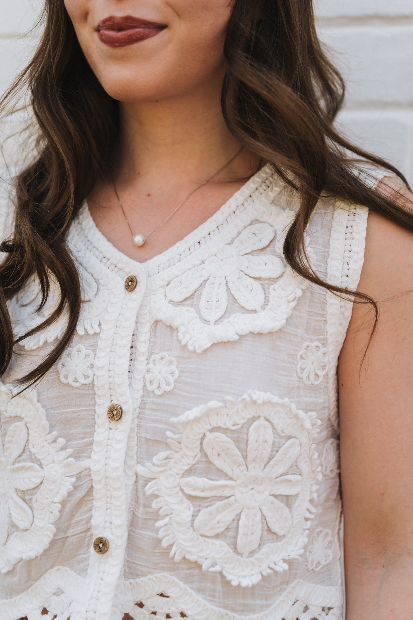 Boho Waistcoat White | One Size / Fits 30-34