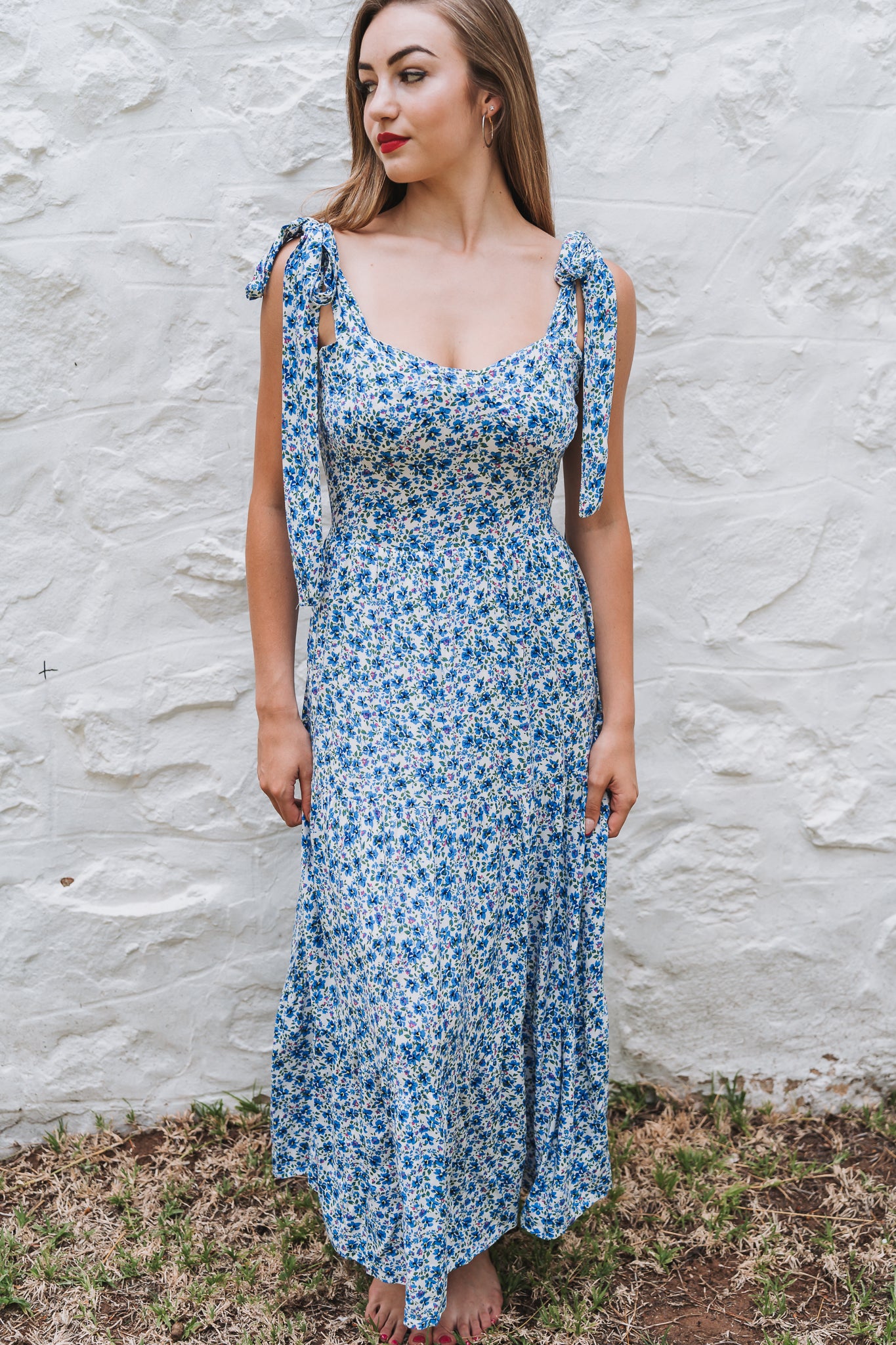 Ditsy Floral Dress Blue