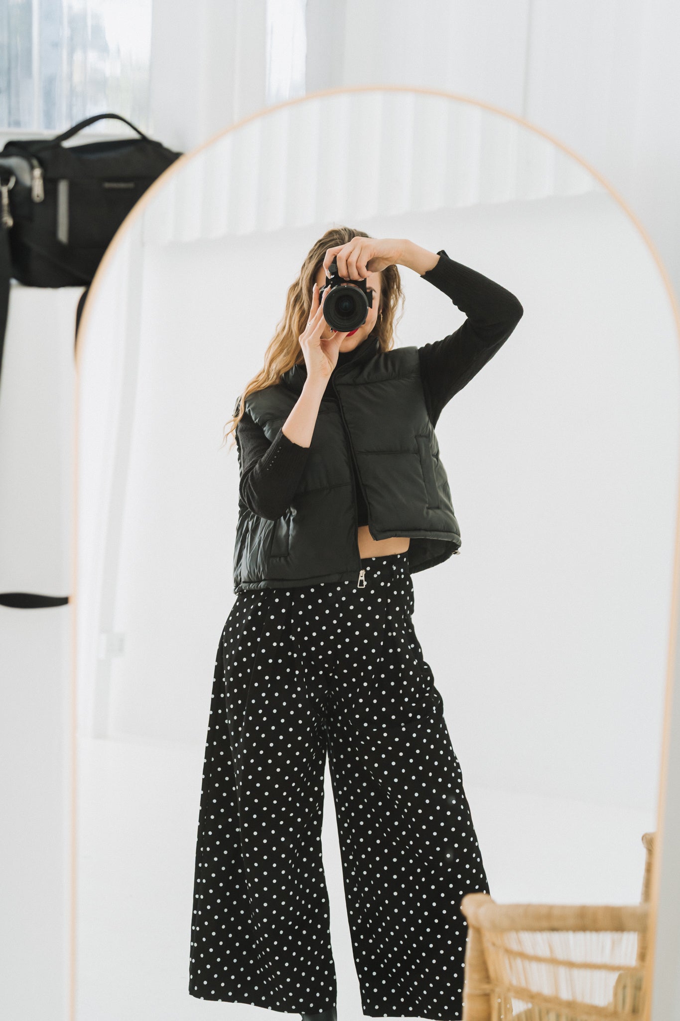 Polka Trouser Black