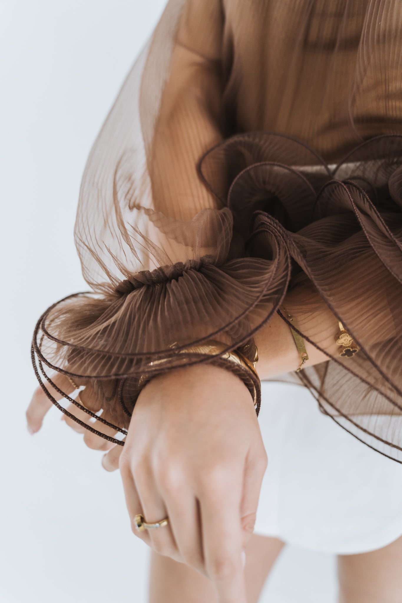 Sabrina Mesh Top Brown | One Size / Fits 30-34