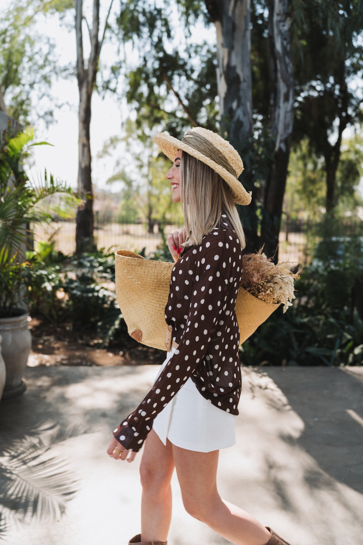 Chocolat Polka Blouse | One Size / Fits 32-36