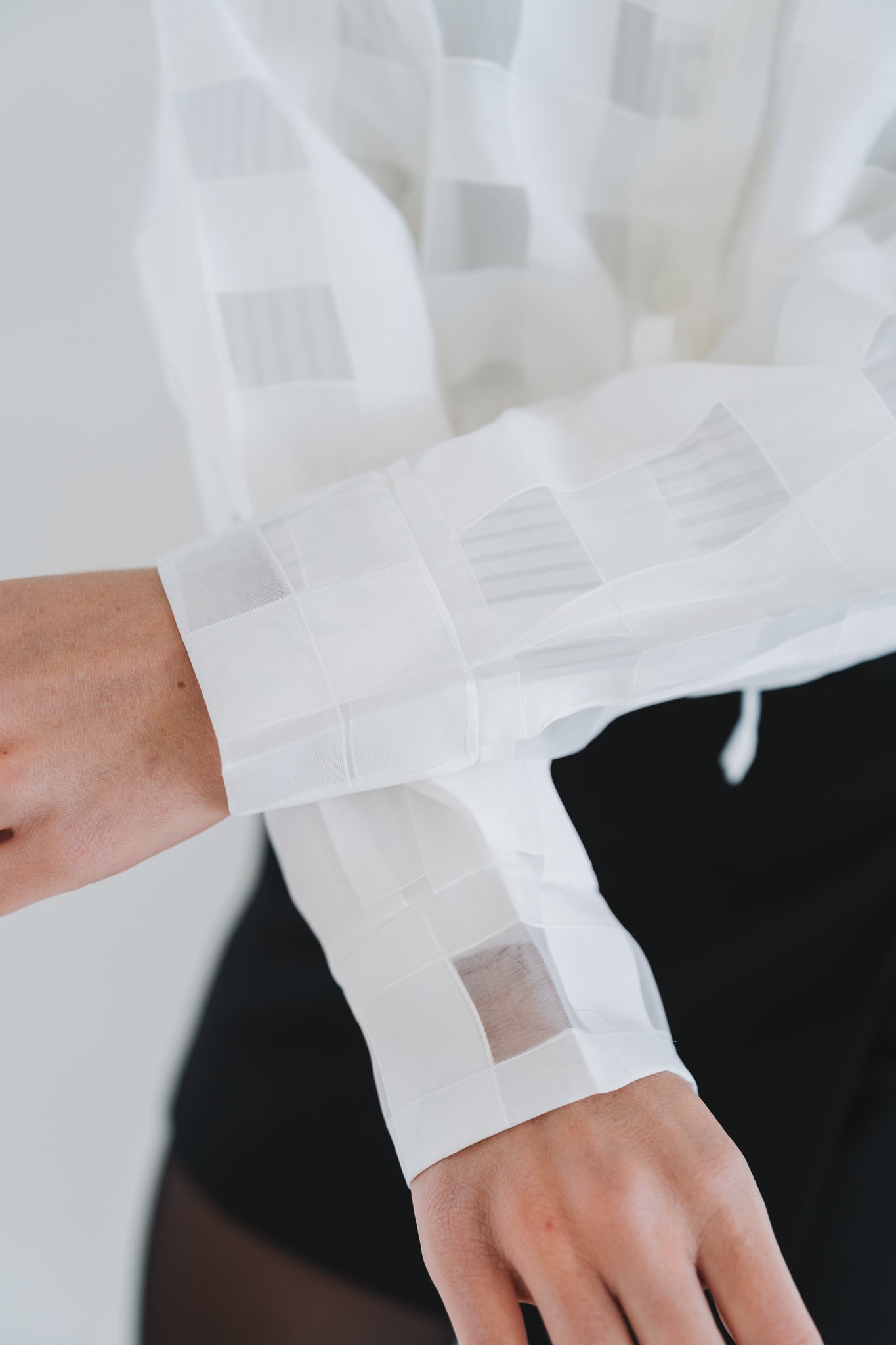 Square  Blouse White | One Size / Fits 30-32