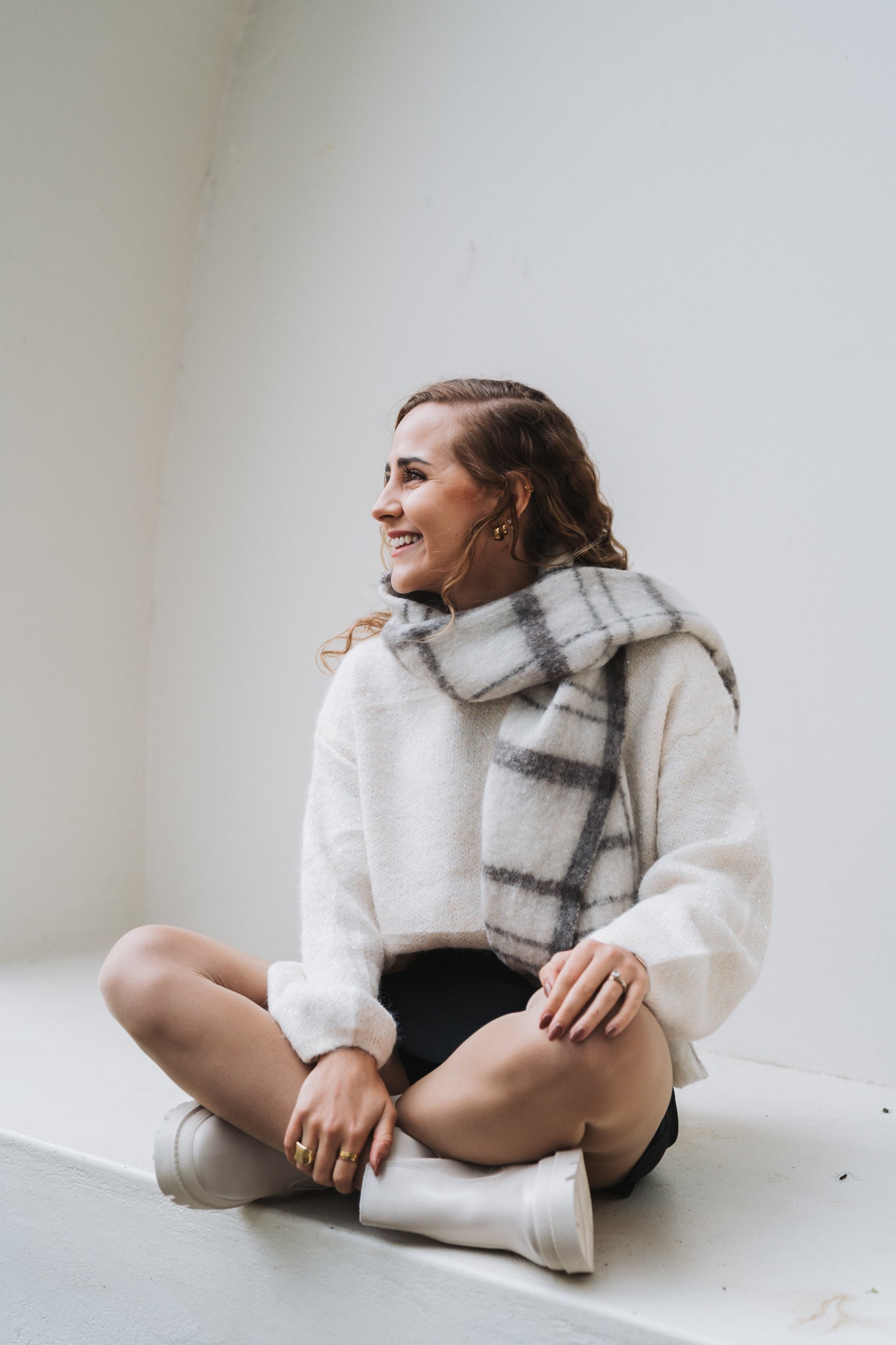 Glitsy Cream Knit | One Size / 30-34