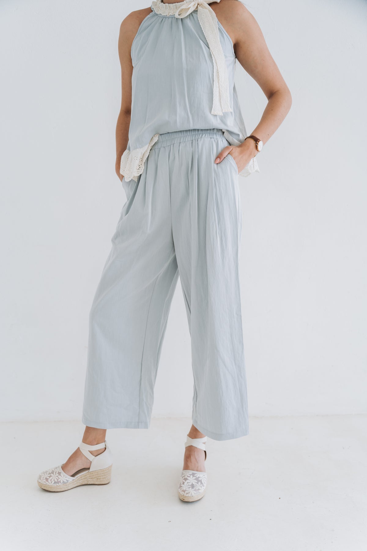 Lacey Set Trouser Blue | One Size / Fits 30-34